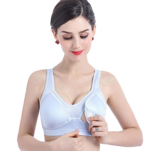 Great Cotton Maternity Nursing Bra - Breastfeeding Pregnancy Women Underwear - Breast Feeding Clothes Bra (3Z2)(F6)
