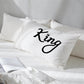 Couples Pillowcase Letter KING QUEEN Print Pillow Case Romantic Pillow Cover (3BM)