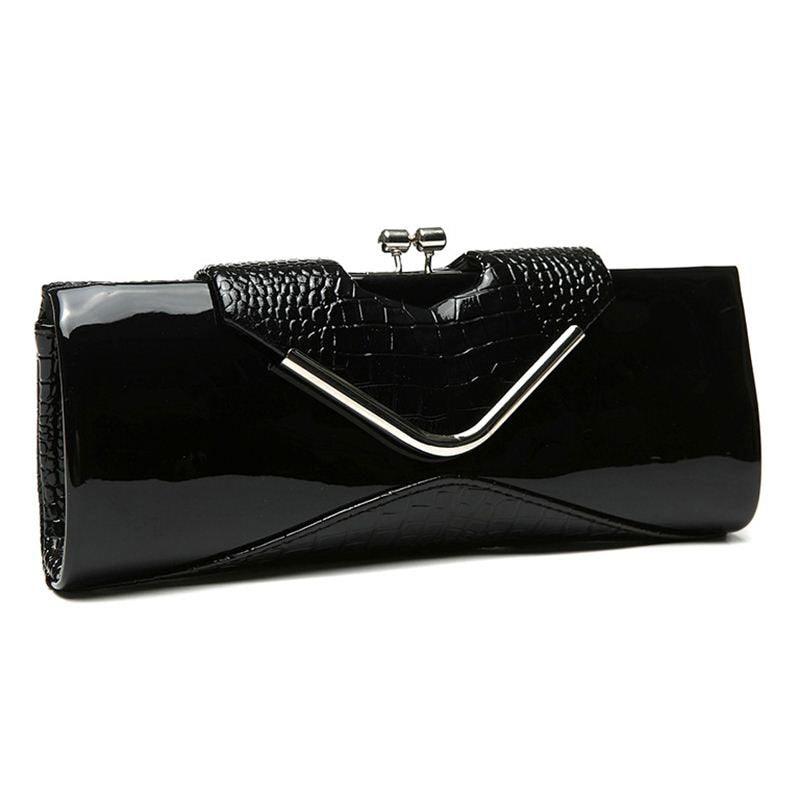 Gorgeous Crocodile Clutch Wallet - Luxury Party Evening Bag - PU Patent Leather (WH1)(WH5)(F43)