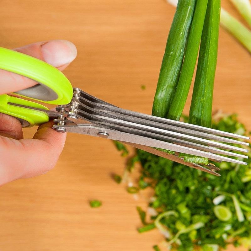 Culinary Herb Scissors Stainless Steel 5 Blades Kitchen Shears (AK4)