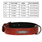 Custom Large Dog Collar Leather Personalized Big Small Dogs Collar - Dog ID Tag Luxury Engraved Name (D70)(1W1)