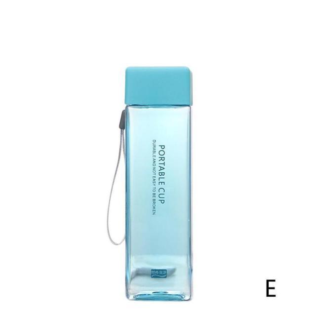 New 500ml Milk Fruit Water Cup - Cute Square Tea For Water Bottles Drink With Rope Sport Heat Resistant (FHB)(1AK1)