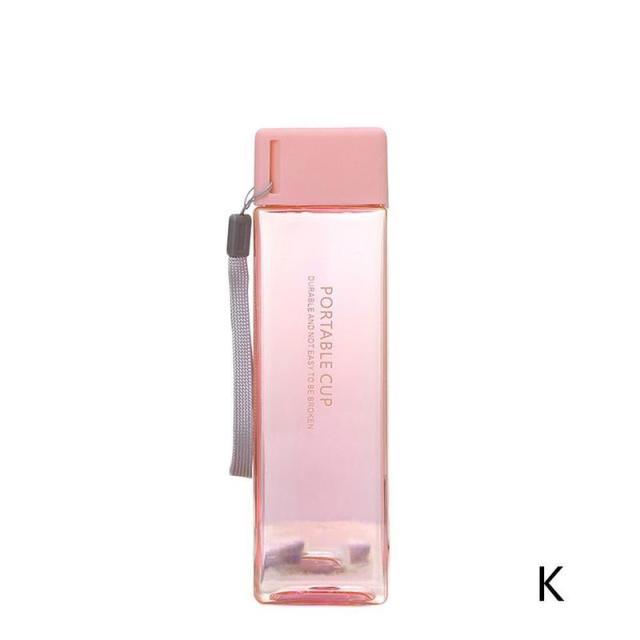 New 500ml Milk Fruit Water Cup - Cute Square Tea For Water Bottles Drink With Rope Sport Heat Resistant (FHB)(1AK1)