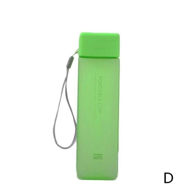 New 500ml Milk Fruit Water Cup - Cute Square Tea For Water Bottles Drink With Rope Sport Heat Resistant (FHB)(1AK1)