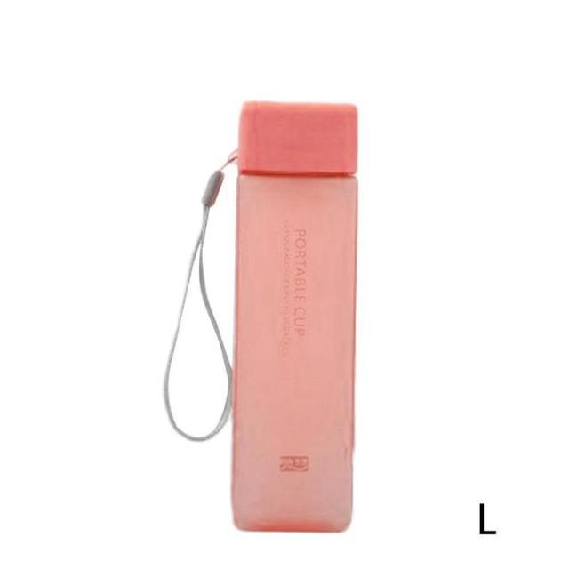 New 500ml Milk Fruit Water Cup - Cute Square Tea For Water Bottles Drink With Rope Sport Heat Resistant (FHB)(1AK1)