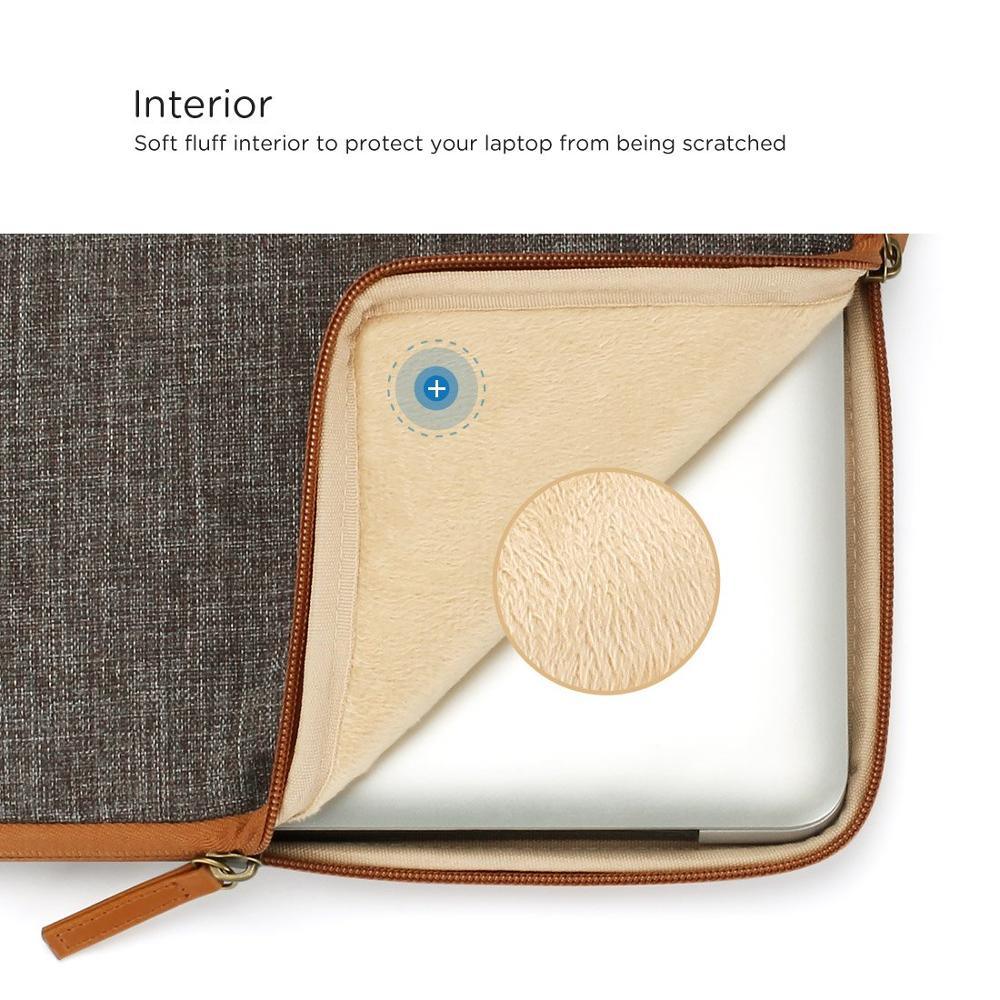 10 11 13 14 15.6 Inch Laptop Bag Canvas Notebook Bag Case Handbag for MacBook Microsoft Surface Lenovo HP (CA4)(F52)