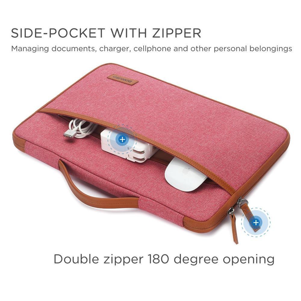 10 11 13 14 15.6 inch Laptop Sleeve Case Notebook Bag Carrying Handbag Cover Women Laptop Bag Pink Green Orange (CA4)