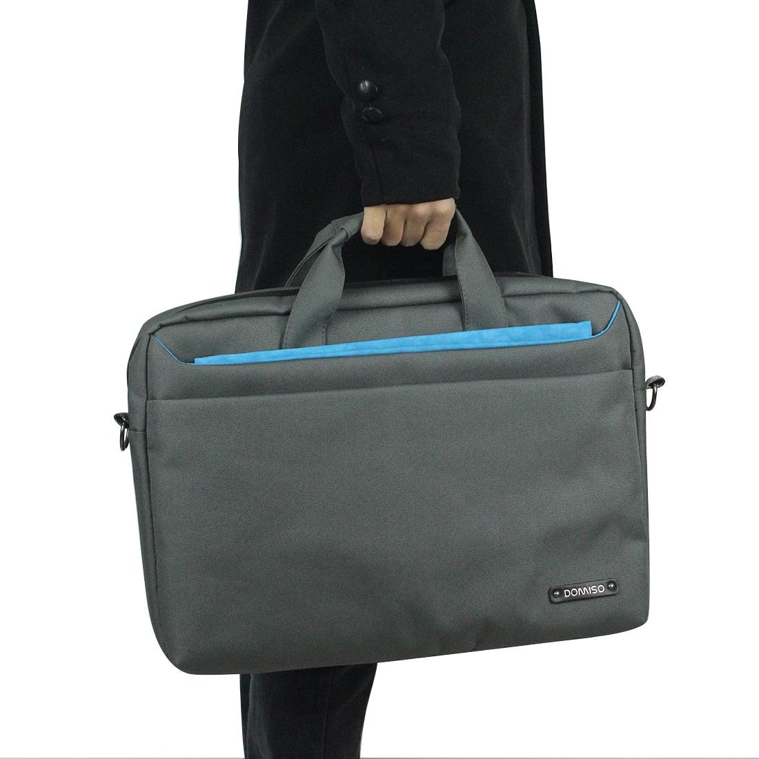 15.6 Inches Water Resistant Laptop Shoulder Bag Sleeve Carry Case for All Occasions School Business or Travel Grey (CA4)
