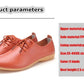 Women Ladies Female Mother Leather Shoes - Flats Loafers Genuine Leather Footwear (D40)(FS)