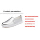 Women's Genuine Leather White Vulcanized Shoes - Flats Loafers Slip On (FS)(BWS7)