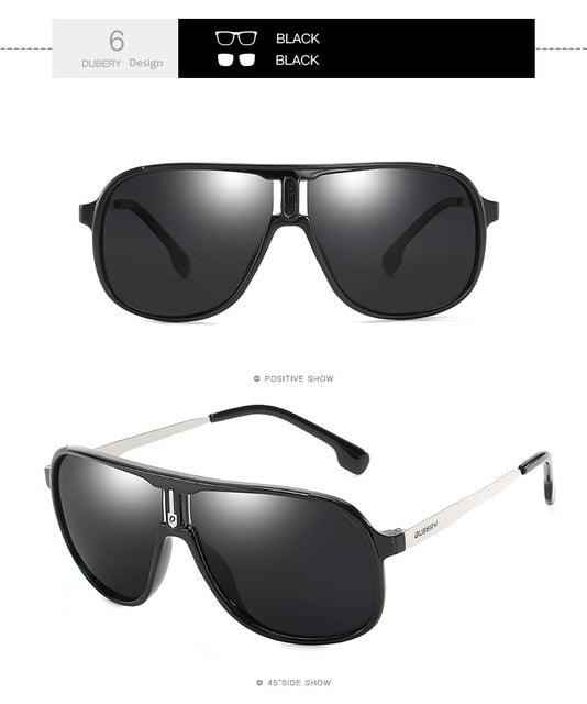 Vintage Sunglasses Polarized Men's Sun Glasses - Square Driving Black 7 Colors Model 107 (MA6)(F102)