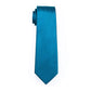 New Men's Necktie Blue Solid Color Plain Silk Tie Sets - Wedding Party Business (2U17)