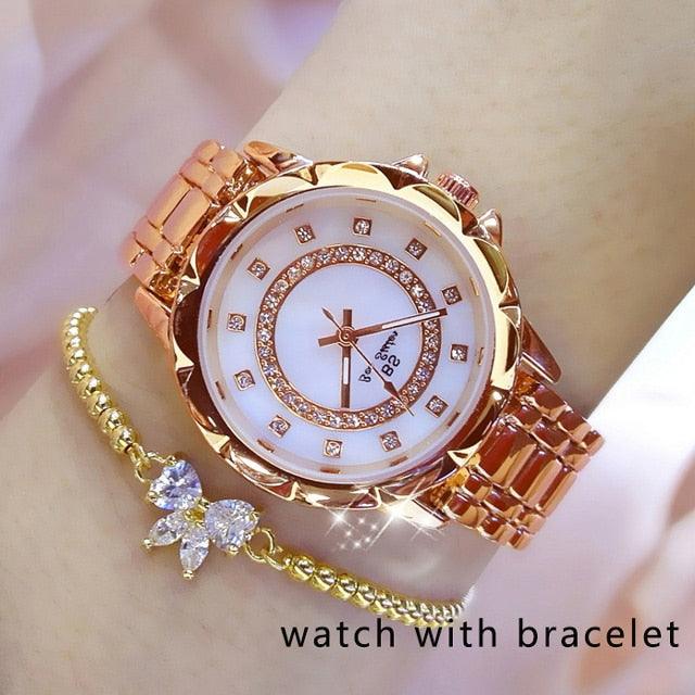 Amazing Diamond Women Luxury Watch - Rhinestone Elegant Ladies Watches (9WH3)(9WH1)(F82)