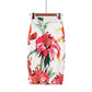 Digital Women Printed Pencil Skirt - Floral Pencil Summer Midi Skirt (D23)(D20)(TB7)(TP6)