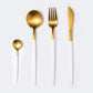 Dinnerware Set 304 Stainless Steel Cutlery Set - Steak Knife Fork Set Coffee Spoon Teaspoon Flatware (AK6)(F61)