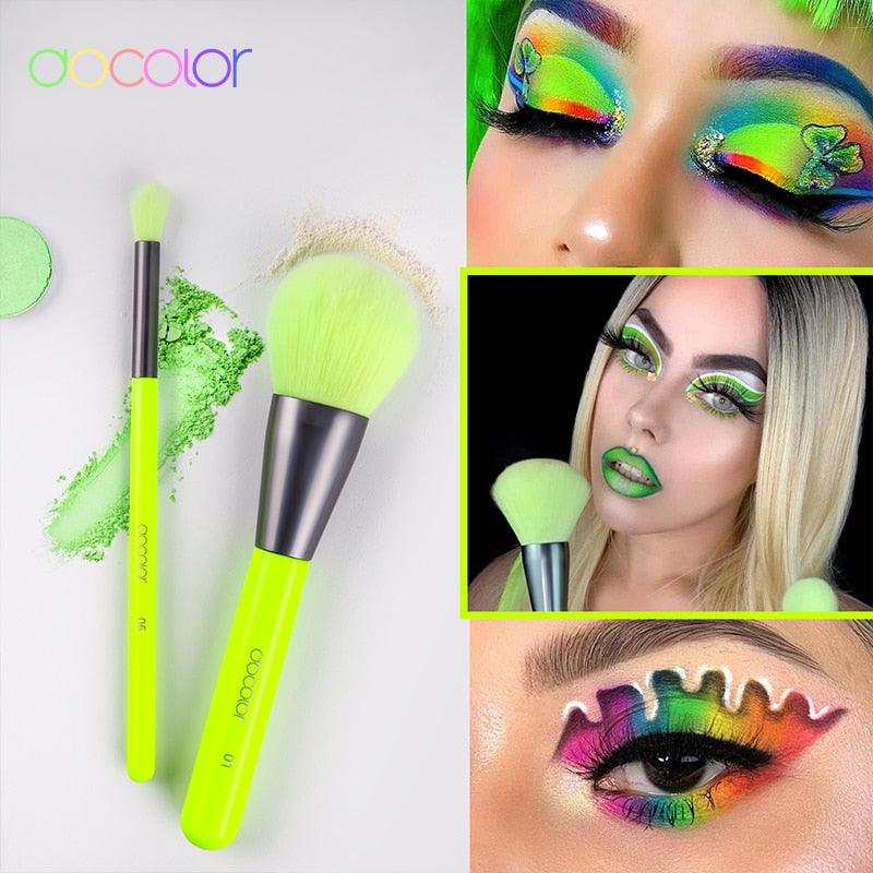 10/15pc Neon Makeup Brushes Professional Powder Foundation eye Blending Contour Makeup Brushes Set (M5)(M4)(1U86)