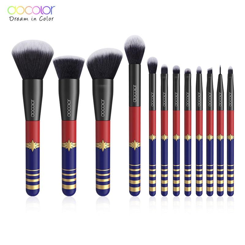 12Pcs Makeup Brushes Professional Powder Foundation Eyeshadow Make up Brushes Set (D86)(M5)(1U86)
