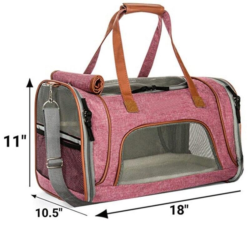 Great Pet Carrier Portable Backpack - Airline Approved Soft Sided Breathable Cat and Dong Carrier (D79)(5LT1)