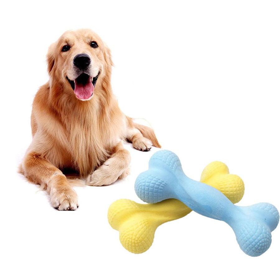 Dog Chew Toy - Bone Shape Environmentally Friendly TPR Milk Fragrance Dog Toy - Molar Training Tooth Clean (1U73)