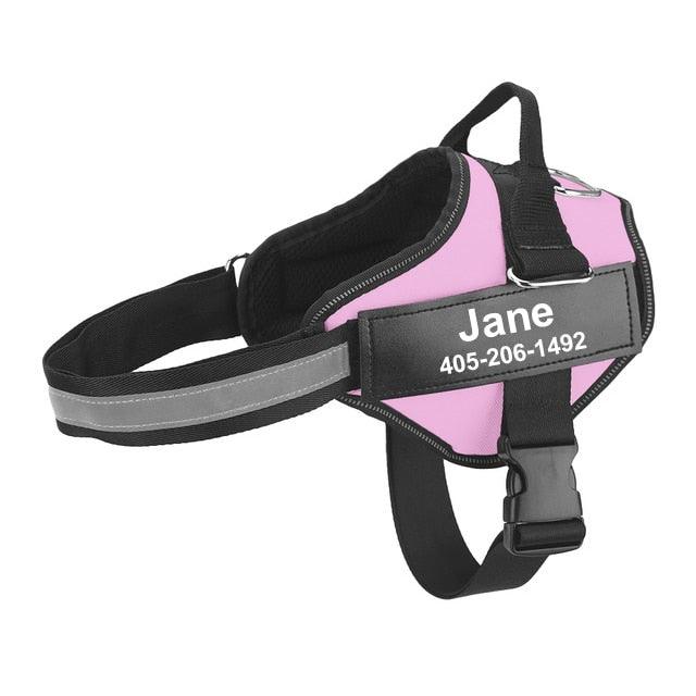 Dog Cat Harness Vest ID Patch Customized Reflective Breathable Adjustable Pet Harness (1U70)(1U75)