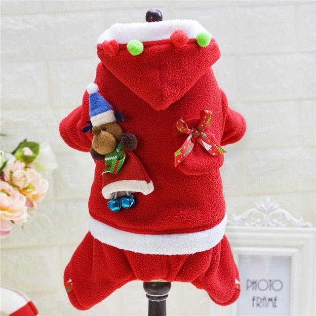 Dog Jumpsuit - Warm Dog Clothes Winter Pet Outfit Christmas Dog Costume (W5)(W7)(W4)