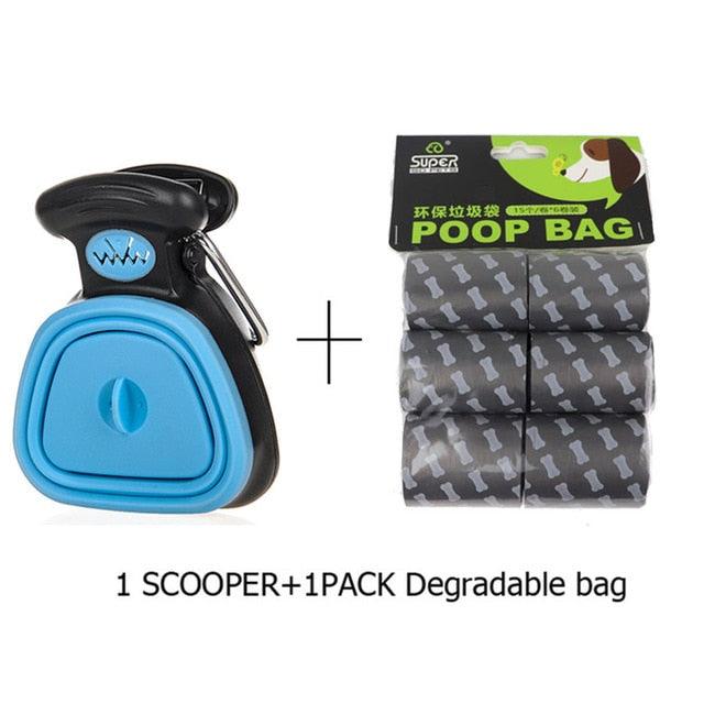 Dog Poop Bag - Dispenser Travel Foldable Pooper Scooper Poop Scoop Clean Pick Up Animal Waste Products (2U70) (2U75)