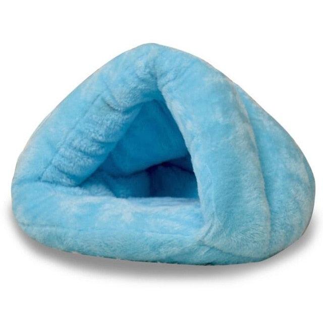 Dog Cat Bed - Soft pet Nest Cat Bed Cave House Sleeping Bag - Warm Mat Pad Tent Pets Winter Warm sleeping Beds (9W3)(F75)