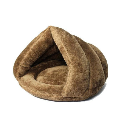 Dog Cat Bed - Soft pet Nest Cat Bed Cave House Sleeping Bag - Warm Mat Pad Tent Pets Winter Warm sleeping Beds (9W3)(F75)