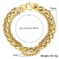 Double Curb Cuban Chain Bracelet - Men Stainless Steel Bracelet Link Gold Fashion Color (2U83)