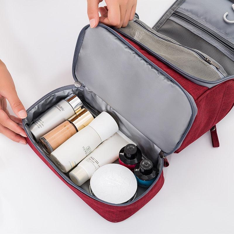 Double-Layer Cosmetic Digital Bag - Zipper Make Up Holder Case - Hangable Makeup Bags (2U79)