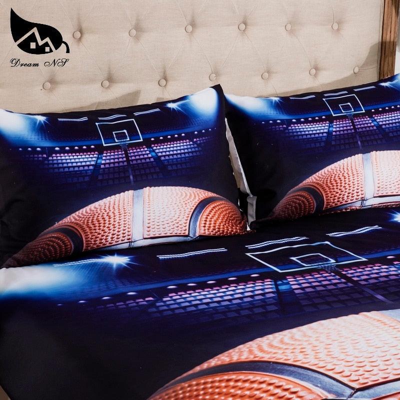 3D Basketball 2/3Pcs Quilt Cover Fashion Sports Bedding Duvet Cover With Pillowcases Queen King Bedding (9BM)(8BM)(F63)