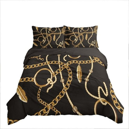 European art Bedding Home Textiles Set - King Queen Bedclothes Duvet Cover (D63)(8BM)(9BM)