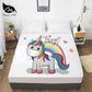 Hand Drawn Cartoon Unicorn Dress Up Bedroom Home Textile Sheets 3D Print (5BM)