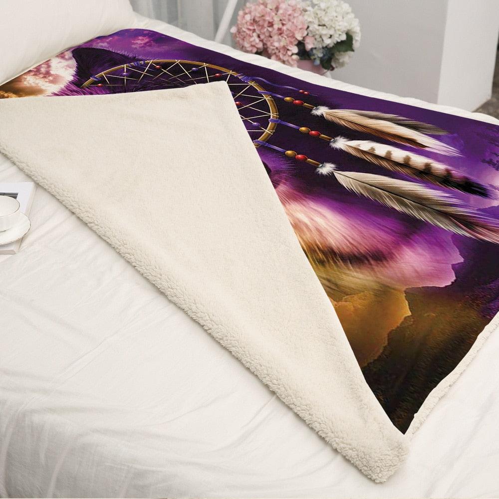 Hot Sale Blanket Air Conditioner Thickened Double Plush 3D Digital Print Blanket (4BM)