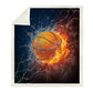 Blasting blanket Air conditioning quilt thickening double-layer plush 3D digital printing blanket basketball series (4BM)