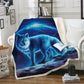 Blanket - Air conditioner -Thick double-layer plush 3D digital printing blanket wolf series (4BM)