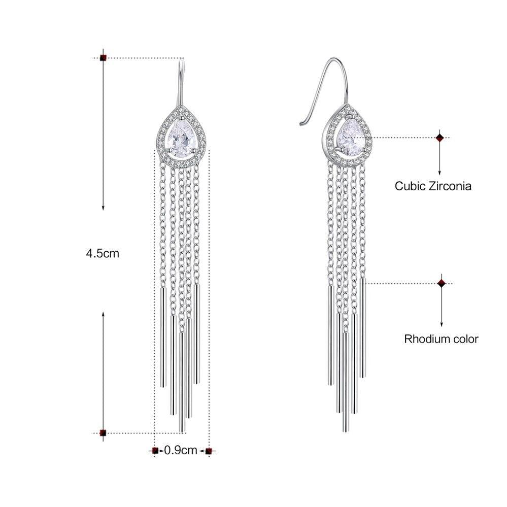 New Arrival Long Tassels Earrings - Women Dangle Zircon Drop Earring (D81)(2JW2)