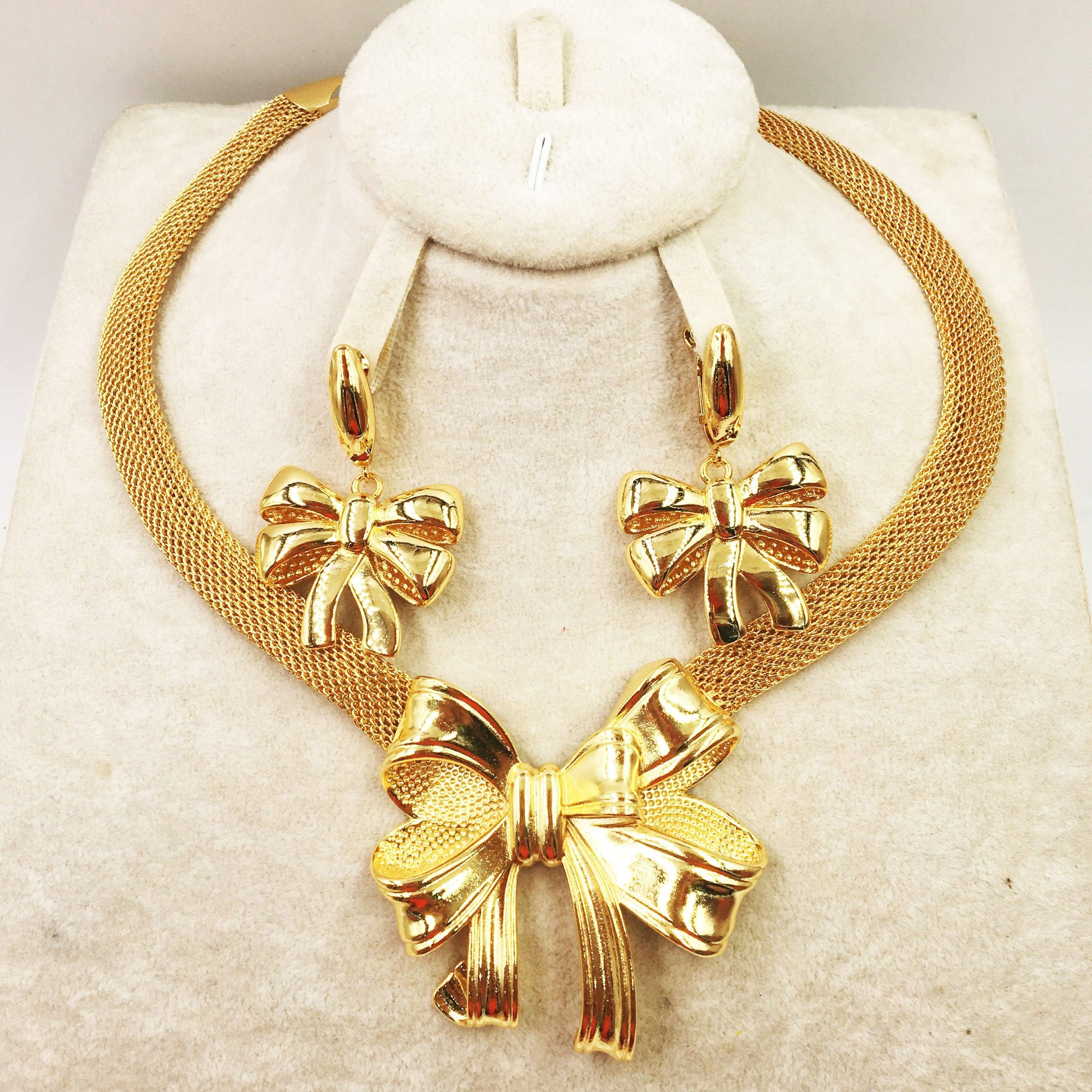 Gorgeous Gold Color Fashion Nigeria Jewelry Collection Set (D81)(3JW)