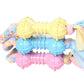 Durable Dog Toy - Bone Shape Dog Chew Toy - Cleaner Brushing Stick Oral Care Dog Toothbrush (1U73)