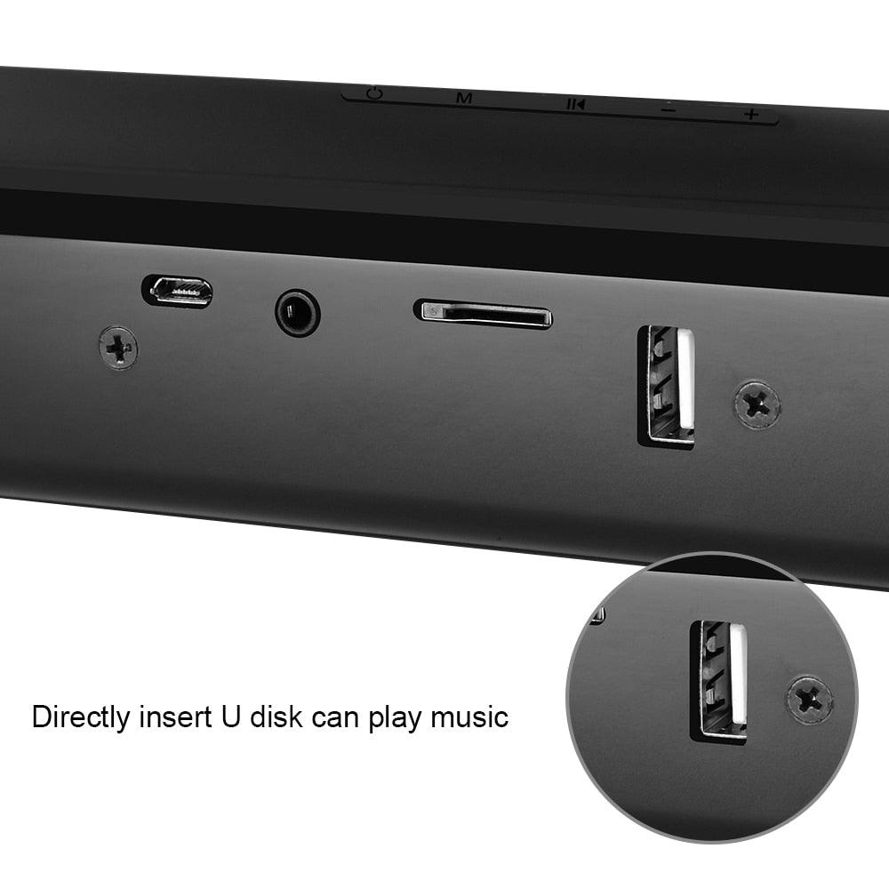 20W Wireless Bluetooth TV Soundbar Stereo Sound -Home Theater Sound Bar TF USB For TV PC (D57)(HA5)(HA2)(1U57)
