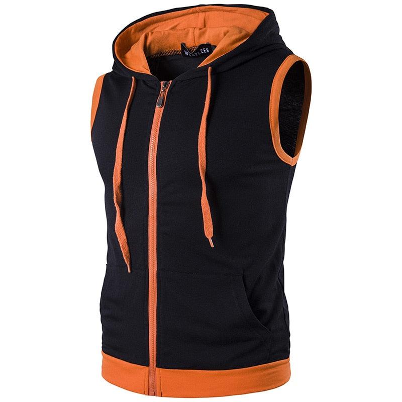 Hooded vest 2024 mens gym