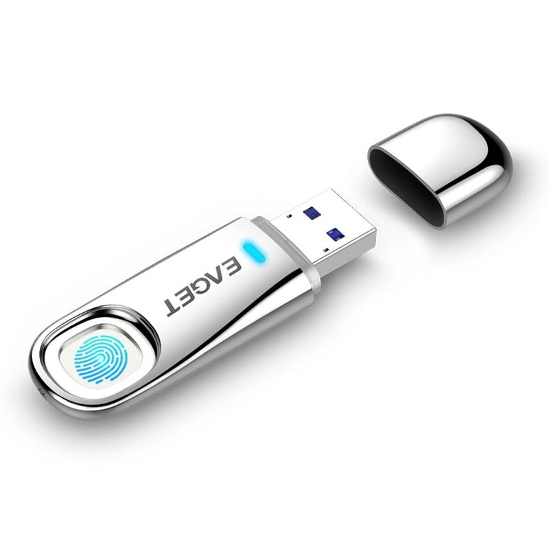Great Fingerprint Recognition USB 3.0 Flash Drive - 128GB Pendrive 64GB Privacy Encrypted Pen Drive 32GB Top Security USB Drive (CA3)(F52)
