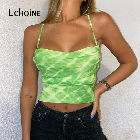 Sleeveless Backless Bandaged Sexy Crop Top - Summer Women Fashion Streetwear Outfits (2U19)