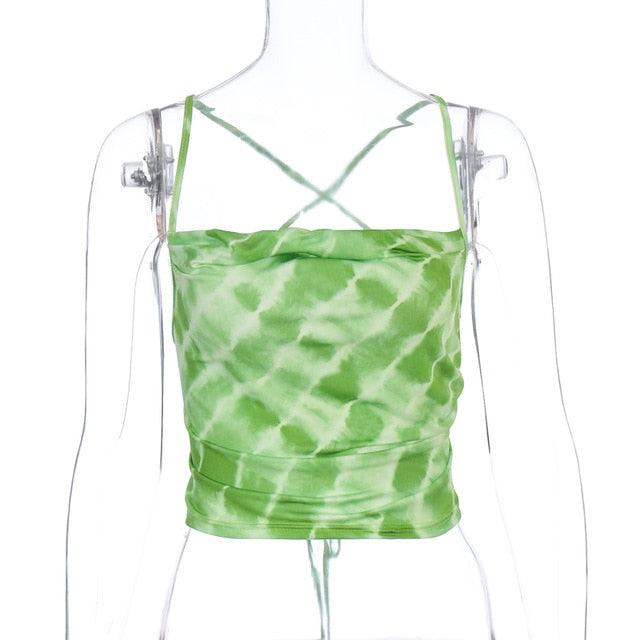 Sleeveless Backless Bandaged Sexy Crop Top - Summer Women Fashion Streetwear Outfits (2U19)