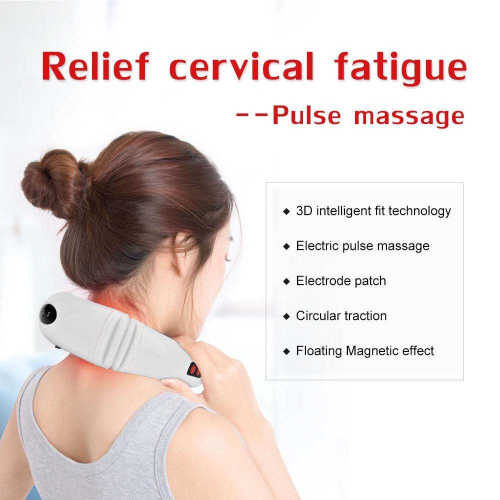 Electric Cervical Massager Magnetic Therapy Neck Back Kneading Infrared Heating Therapy (D86)(M5)(M1)(M2)(1U86)