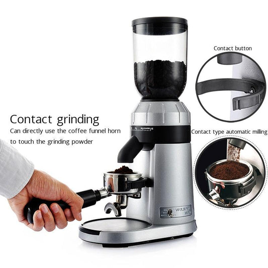 Electric Coffee GrinderItaly - Bean Grinder Espresso 250g Home Use Business 25 Levels Adjustable Conical Burr Grinder (H2)(1U59)