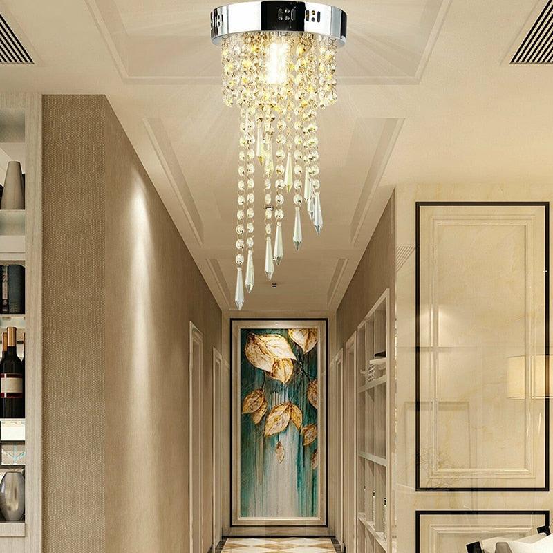 Elegant Ceiling Crystal Chandeliers Durable Polished Stainless Base Unique Appearance Design Crystal (LL1)(LL3)(1U58)
