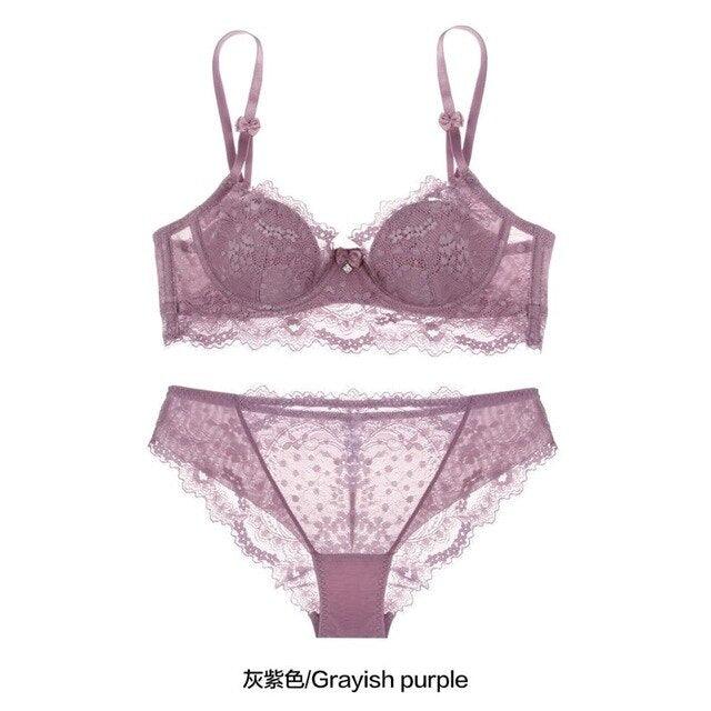 European Style Brand bra and panties adjustable push up lace thin