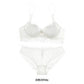 European Sexy Lace Bra Set - Wireless Ultra Thin Women's Transparent Underwear - Adjustable Push Up Bra + Panties Set (D27)(TSB4)