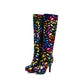 Amazing Waterproof Platform Knee Length Boots - High Stiletto Round Toe Fashion Boots (BB3)(BB2)(CD)(WO4)(F38)(F42)